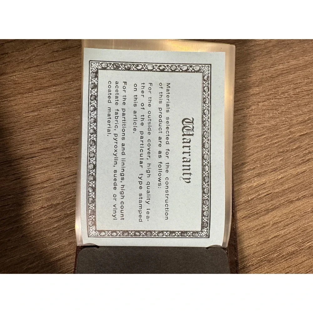 Billpak Brown Leather‎ Wallet Deep Buff Shrunken Cowhide Bifold NEW Vintage box